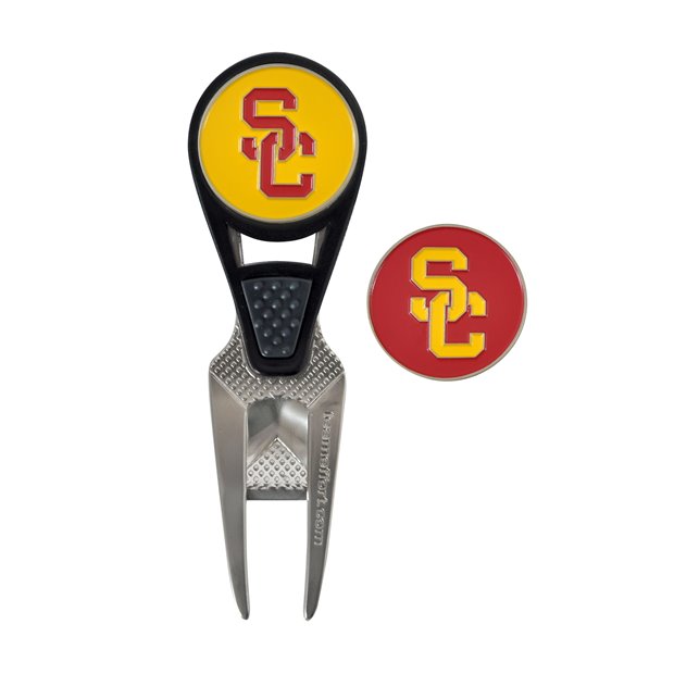 Team Effort NCAA CVX® Ball Mark Repair Tool & Ball Markers - Maroon/Gold
