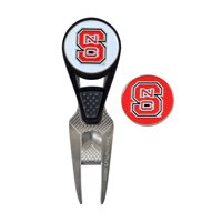 Team Effort NCAA CVX® Ball Mark Repair Tool & Ball Markers - White/Red