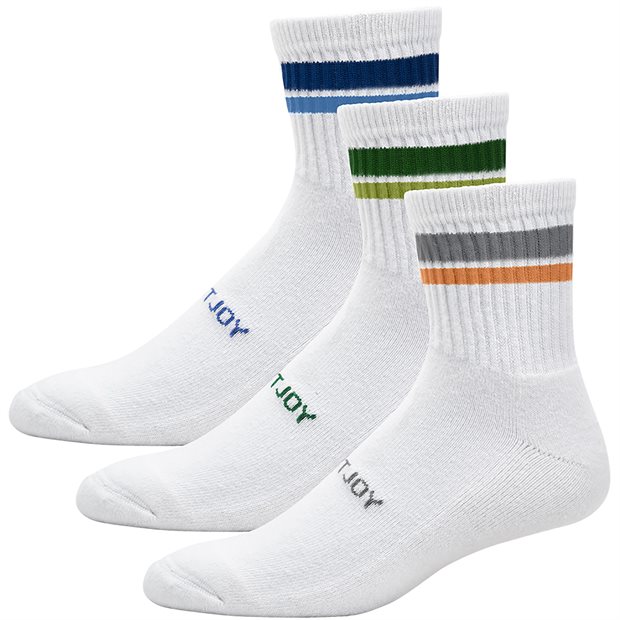 FootJoy ComfortSof Quarter Mid-Calf Socks - Sky/Grey - Size: 7 - 12