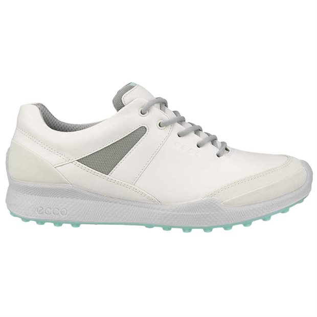 ECCO Biom Hybrid Ladies Spikeless Golf Shoes - White/Concrete - Size: 10/10.5 M