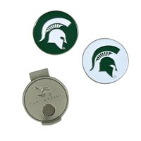 View Team Effort Collegiate Hat Clip and Ball Marker Ball Marker White/Green