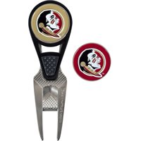 View Team Effort Collegiate CVX Ball Mark Repair Tool & Ball Marker Ball Marker Red/Gold