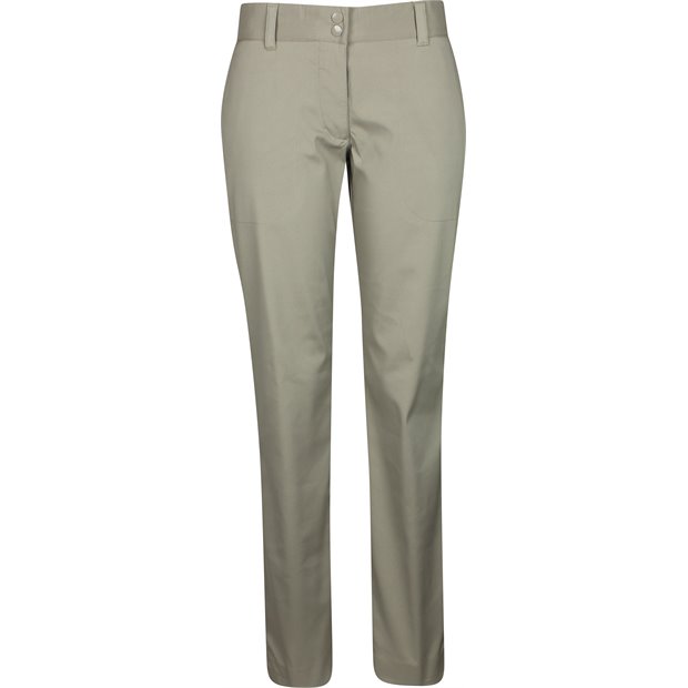 Glen Echo Stretch Tech Wind Ladies Flat Front Pants - Stone - Size: 6