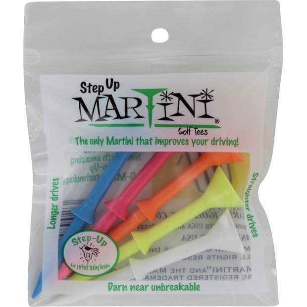 Martini Step-Up Multi 5-Pack Golf Tees - MultiColor