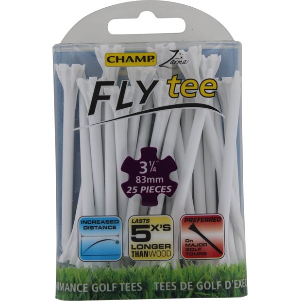Champ 3 1/4 Zarma Fly Tee Golf Tees - White