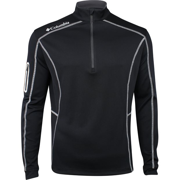 Columbia Omni-Wick Shotgun 1/4 Zip Pullover - Black - Size: S