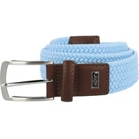Greg Norman Solid Braided Stretch Belt - Blue Shore - Size: 38w