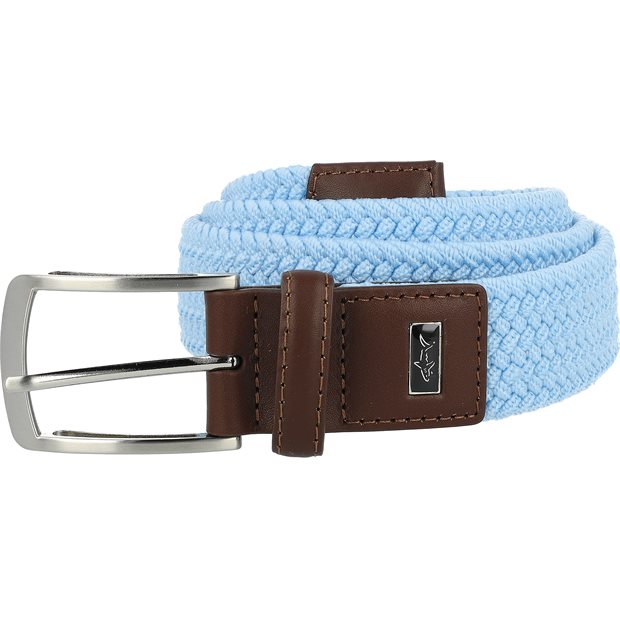 Greg Norman Solid Braided Stretch Belt - Blue Shore - Size: 38w