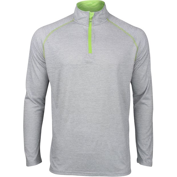 Weather Company Activewear Long Sleeve Jersey Pullover - Light Grey/Lime - Size: S