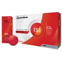New TaylorMade Project (S) Red 1 Dozen Closeout Golf Balls at GlobalGolf.ca