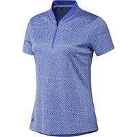 View Adidas Ultimate365 Jacquard Mock Neck Shirt Blue Spark
