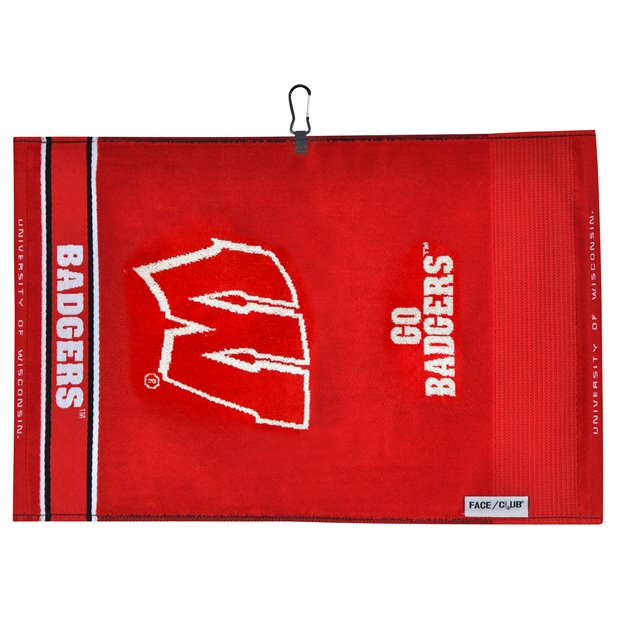 Team Effort NCAA Face/Club Jacquard Towel - Wisconsin Badgers