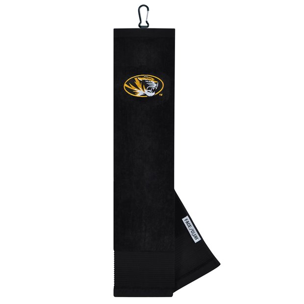 Team Effort NCAA Face/Club Trifold Embroidered Towel - Missouri Tigers