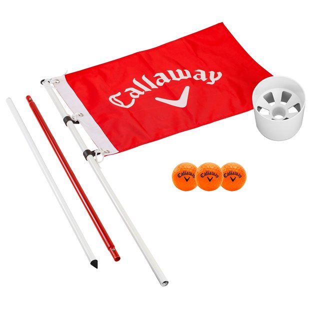 Callaway Closest To The Pin Game Flagpole & Cup Set Putting Aids - Red