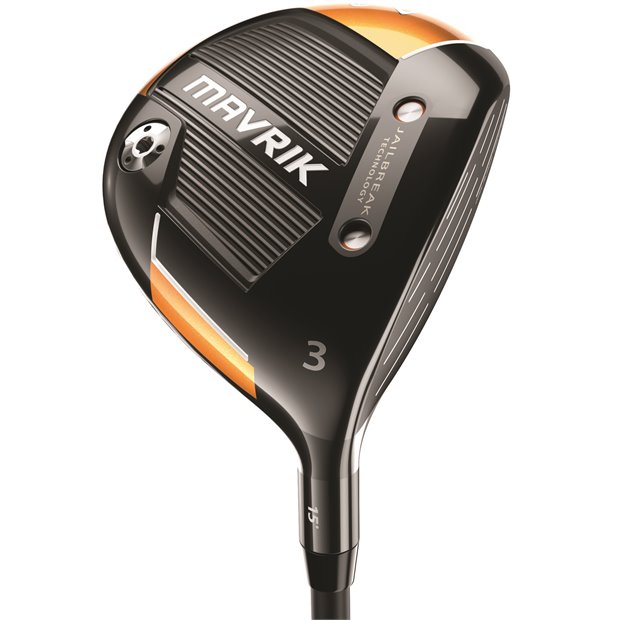 Callaway Used Callaway Mavrik Left-Handed 3 Wood Golf Club in Value Condition - 15° Loft - Stiff Flex - Graphite Shaft