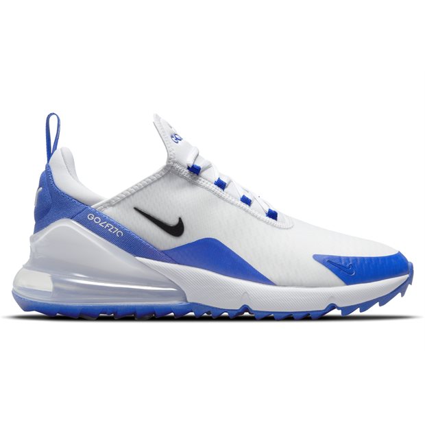 Nike Air Max 270 G Spikeless Golf Shoes - White/Black/Racer Blue - Size: 12 M