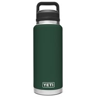 YETI Rambler 36 oz Bottle with Chug Cap Northwoods Green Coolers Golf Accessory at