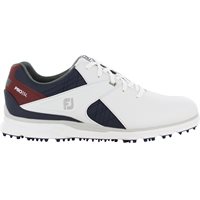 View FootJoy Pro SL Previous Season Shoe Style Spikeless White/Navy/Maroon