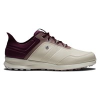 FootJoy FJ Stratos Previous Season Shoe Style Ladies Spikeless Golf Shoes - 90125 - Vanilla/Merlot - Size: 11 M