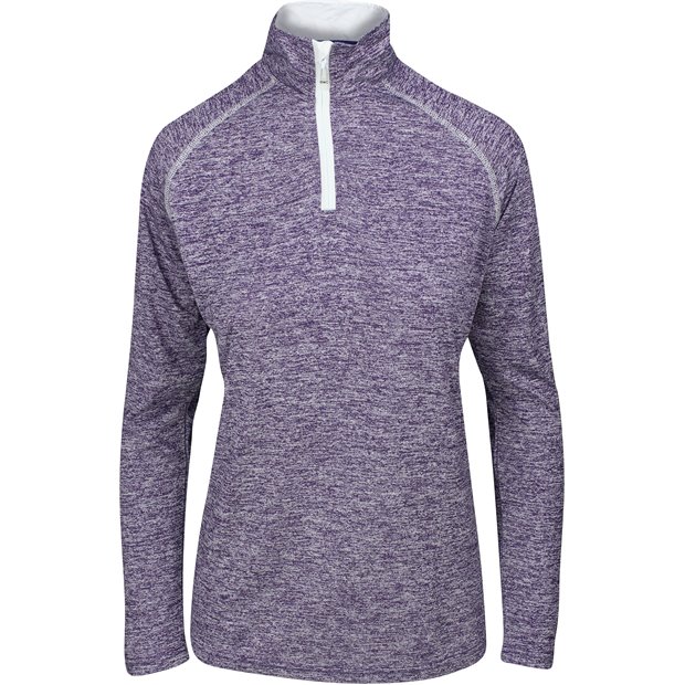 Weather Company Ladies Activewear Long Sleeve Jersey Ladies Pullover - Purple/White - Size: L