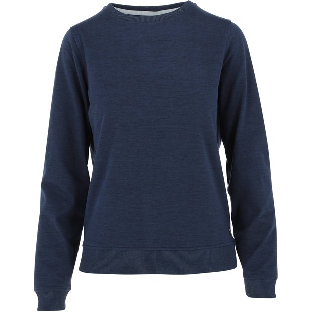 Puma Cloudspun Crewneck Ladies Pullover - Navy Blazer Heather - Size: L