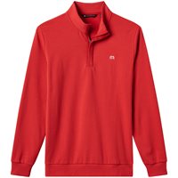 View TravisMathew Cloud Quarter Zip 2.0 Outerwear Pompeian Red