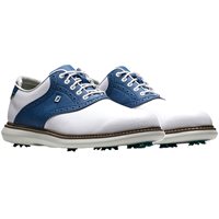 View FootJoy FJ Traditions Golf Shoe White/Navy/Grey