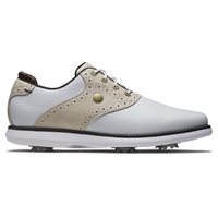 View FootJoy Traditions Golf Shoe White/Tan/Black