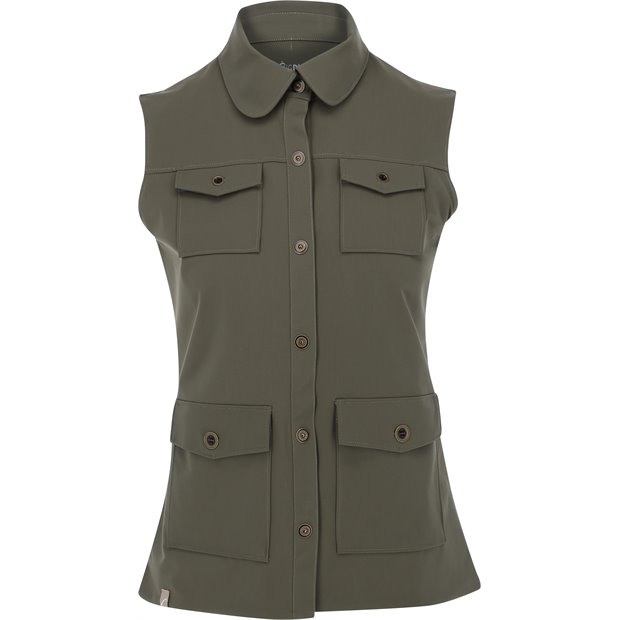 SwingDish Amari Ladies Vest - Kaki Green - Size: L