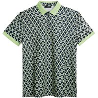View J. Lindeberg Tour Tech Reg Fit Print Shirt Geo JL Navy