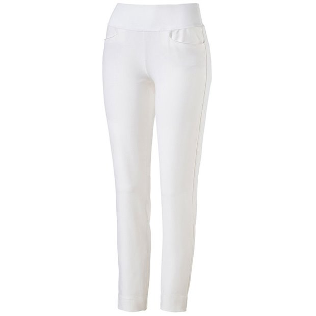 Puma W Golf Pant Ladies Flat Front Pants - Bright White - Size: XL