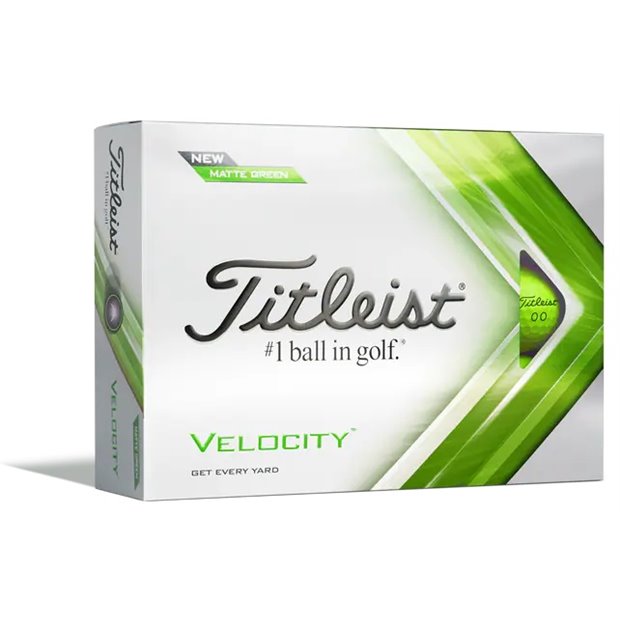 Titleist Velocity Distance Golf Balls - Matte Green