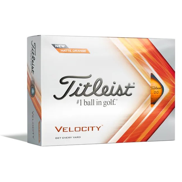 Titleist Velocity Distance Golf Balls - Matte Orange