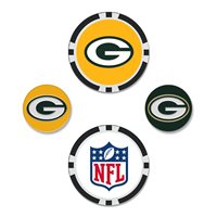 View Team Effort NFL Set Ball Marker Green Bay Packers