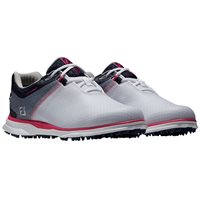 View FootJoy Pro SL Sport Previous Season Shoe Style Spikeless White/Navy/Pink