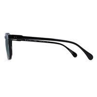View RAEN Wiley Polarized Medium Sunglasses Crystal Black/Green Polarized