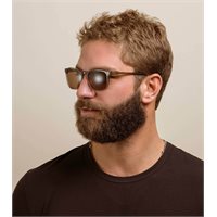 View RAEN Wiley Polarized Medium Sunglasses Ghost/Vibrant Brown Polarized