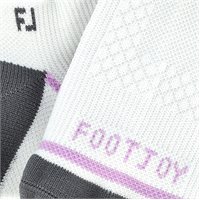 View FootJoy Tech D.R.Y Roll Tab Socks Grey/Orchid