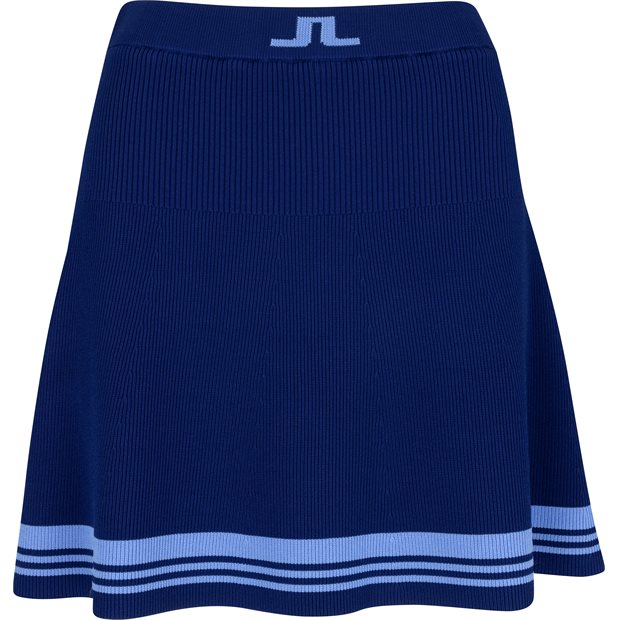 J. Lindeberg Frida Stripe Knitted Ladies Skort - Estate Blue - Size: XS