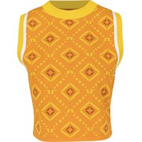 View J. Lindeberg Freja Knitted Top Outerwear Orange Diamond Logo