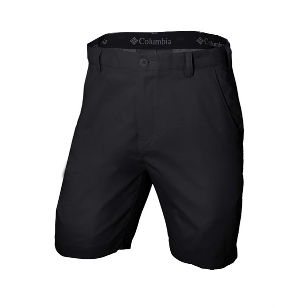 Columbia Omni-Wick Lie Angle Flat Front Shorts - Black - Size: 40w