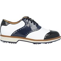 View FootJoy Premiere Series Wilcox Previous Season Shoe Style Golf Shoe Navy/White