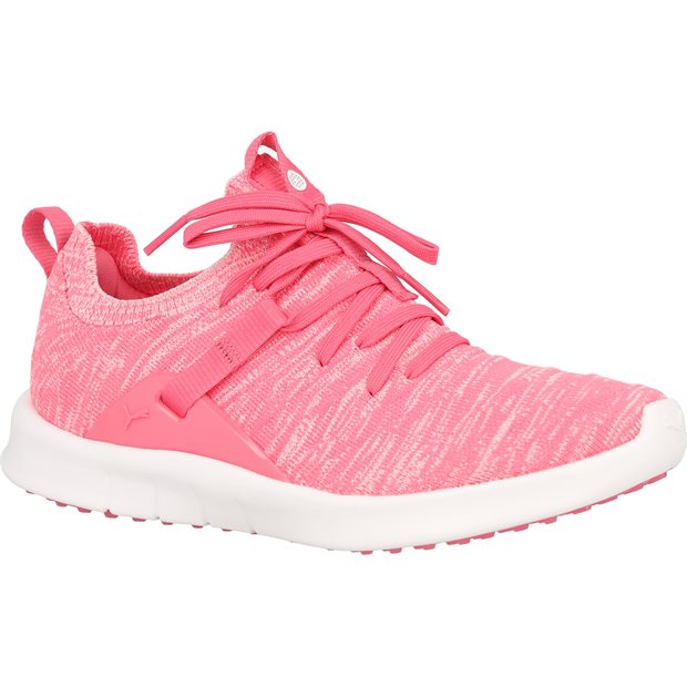 Puma Laguna Fusion Knit Ladies Spikeless Golf Shoes - Sunset Pink/White - Size: 7.5 M