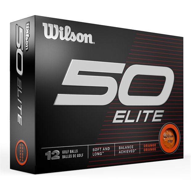 Wilson 50 Elite Low Compression Golf Balls - Orange