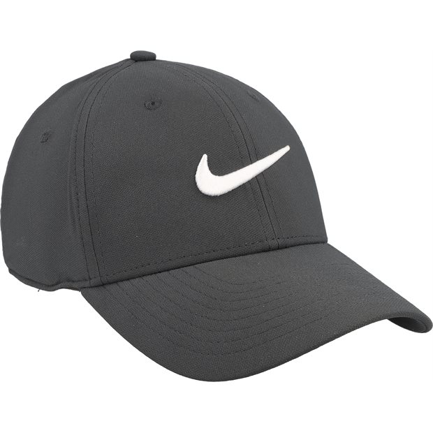 Nike Dri-FIT Club Structured Swoosh Cap Hat - Dark Smoke Grey/White - Size: M/L