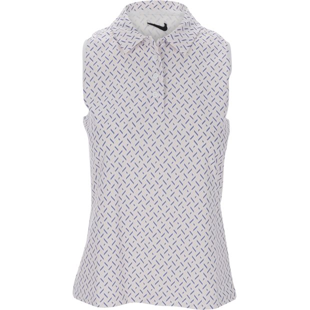 Nike Dri-Fit Victory Print Ladies Shirt - White/Black - Size: S
