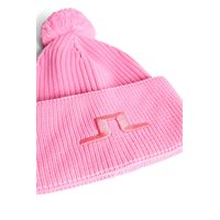 View J. Lindeberg Grace Beanie Golf Hat Pink