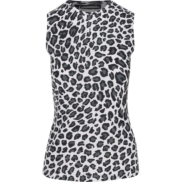 J. Lindeberg Corinne Print Tank Top Ladies T-Shirt - Leopard - Size: XS