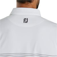 View FootJoy Engineered Pinstripe Lisle Self Collar Shirt White