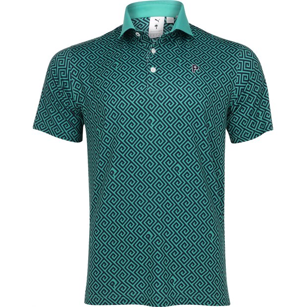 Puma X PTC Resort Polo Shirt - Deep Navy/Sparkling Green - Size: XXL